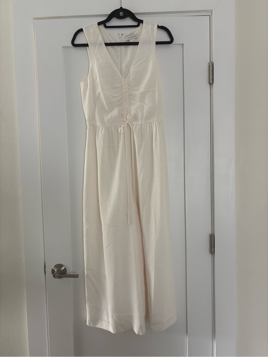 Club Monaco Pants - Club Monaco White Ruched Wide Leg Jumpsuit Size 4
